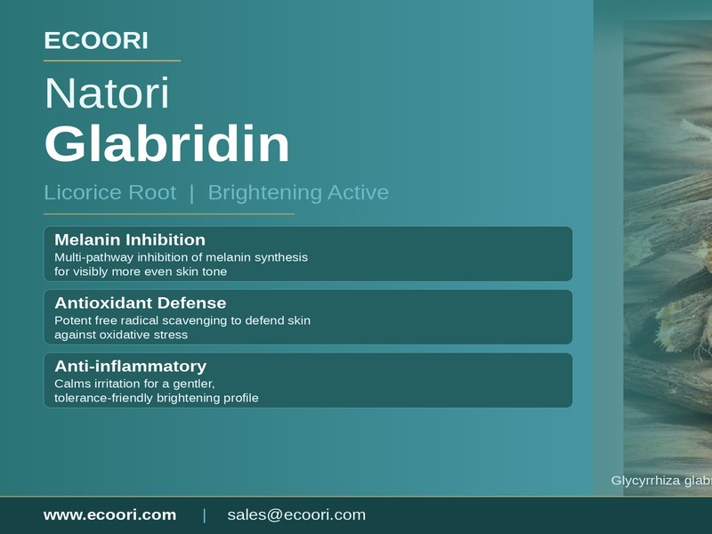 Natori Glabridin – brightening active from licorice root. Tyrosinase inhibitor for cosmetics formulations.
